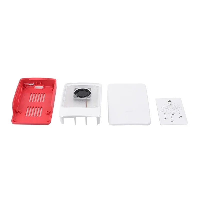 Official Raspberry Pi 5 Case Red White ABS Shell with Fan Support Cluster Stacki