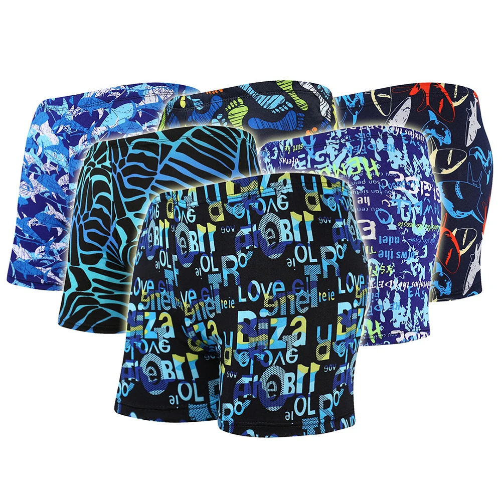 Boy Swimming Trunks Cartoon Printed Bathing Big Children Swim Shorts Summer Teenagers Beach Swimwear Short Pants 1Pc