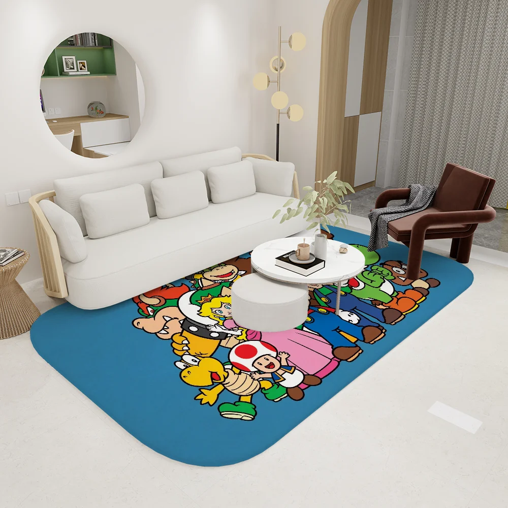 Game Bros Super M-marios Gaming Kitchen Mat Kids Room Bedroom Decoration Balcony Anti-Slip Doormat Living Room Alfombra 2