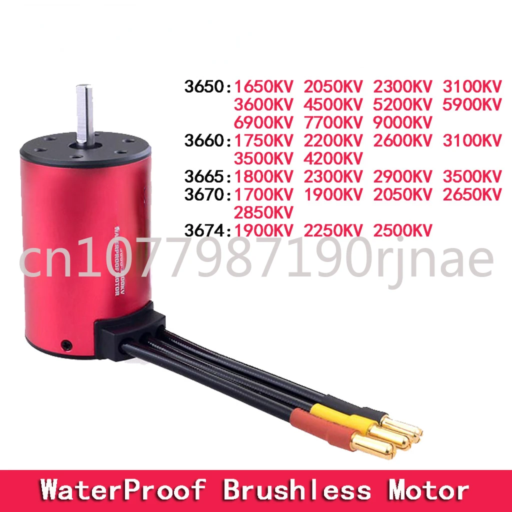 

3650 3660 3665 3670 3674 Waterproof Brushless Motor for 1/8 1/10 2S 3S RC Car Drift Racing Off-Road Truck