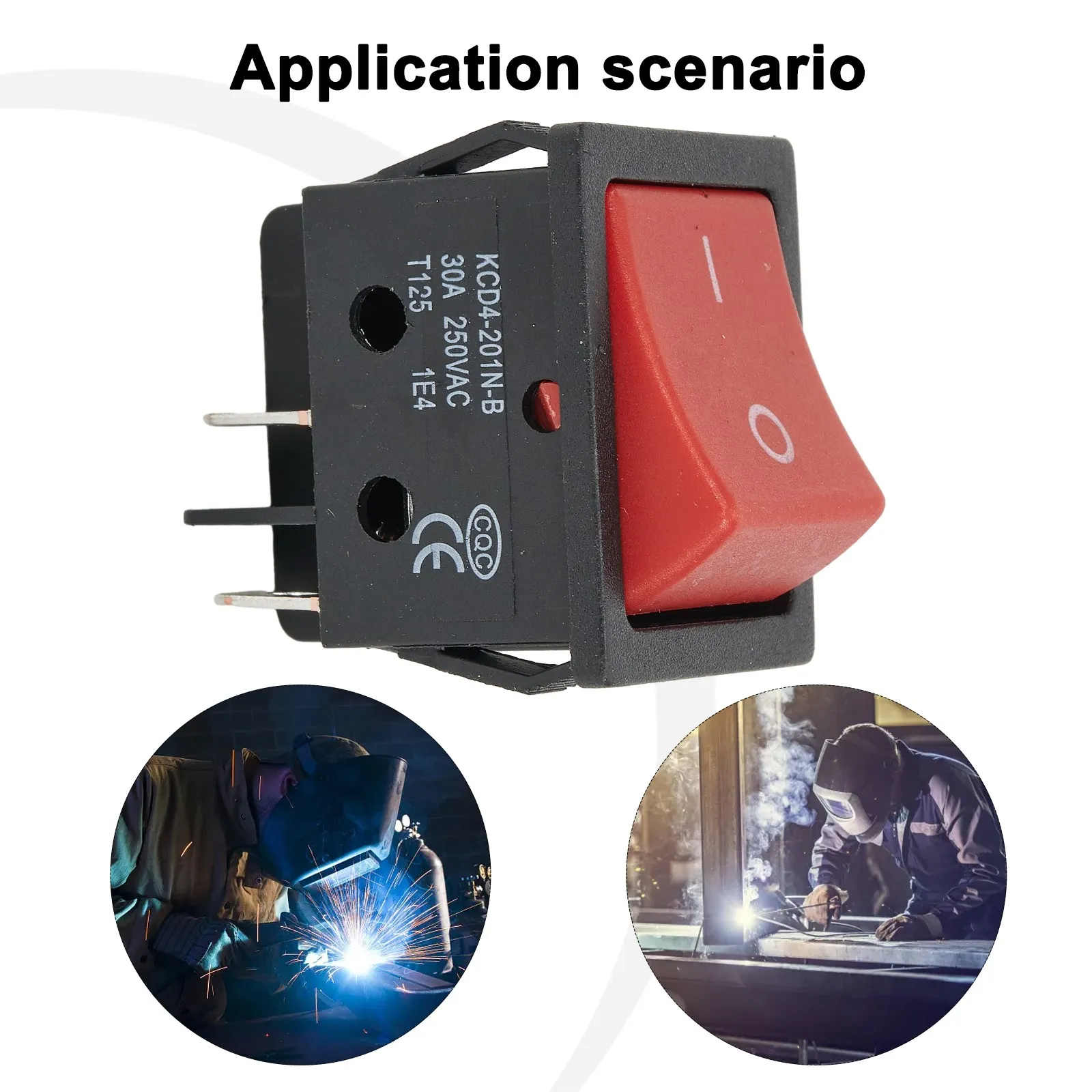 

Welding Machine Power Switch 30A 250VAC Electric Heater Switch 4Pin Power Button Switches Electrical Equipment Switch