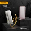 VOLTME 10000mAh portable power bank with 65cm Built-In Type-C dual USB C ports Fast Charge for iPhone 16 Galaxy S22+ Pixel9 1