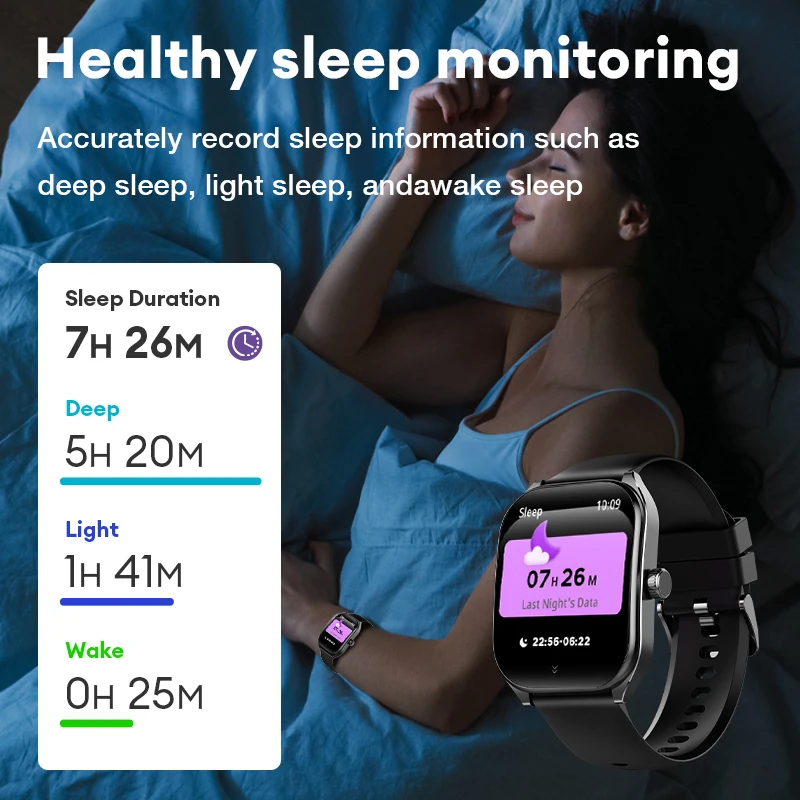 AOLON Smart Watch 2.01'' AMOLED Curved Screen IP68 Waterproof Bluetooth 5.3 Call AI Vioce Assistant Fitness Smartwatch for Men 4