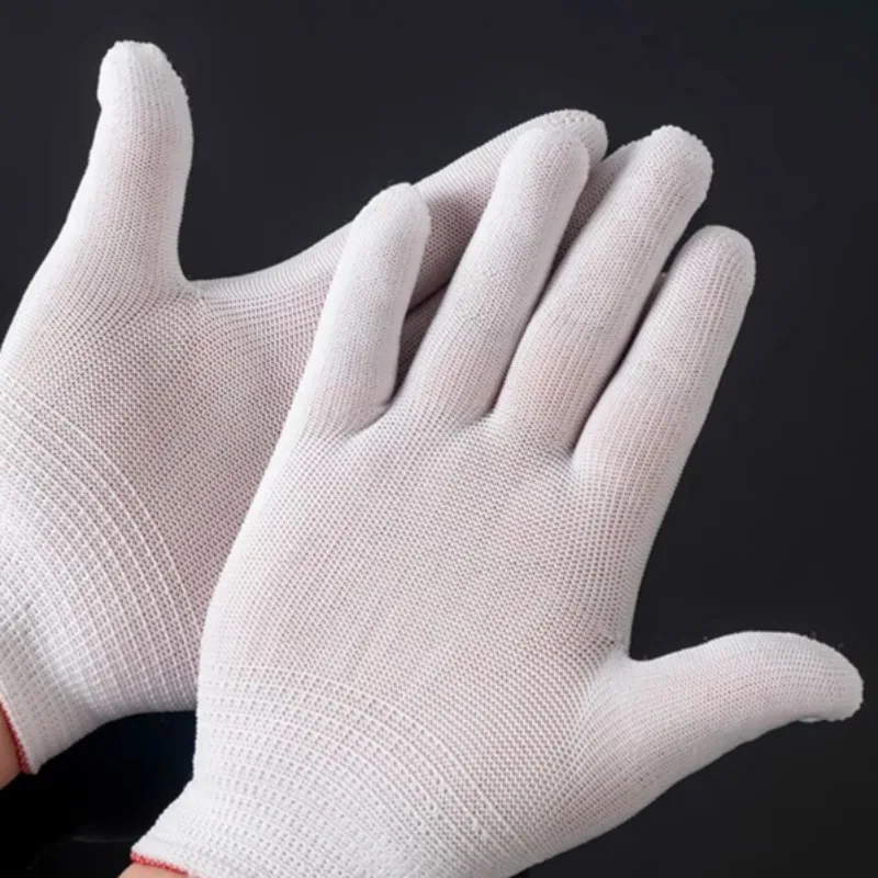 Wear Resistant Work Glove Prevent Cuts Elastic Nylon Knitted Gloves Men Women Daily Working Sweat Absorbing Breathable Mittens