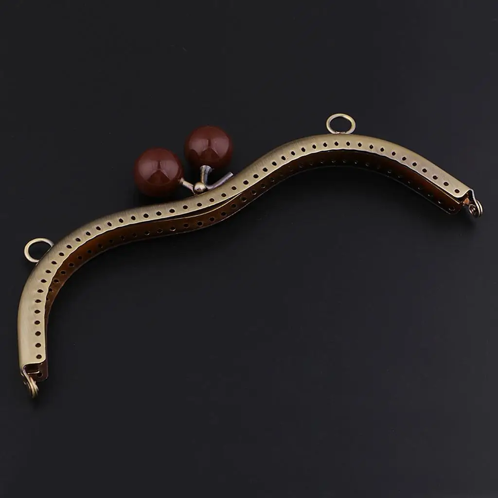 Bronze DIY Purse Handbag Handle Coin Bag Metal Lock Frame Handle