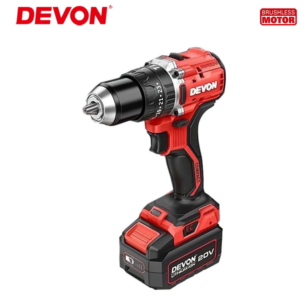 Devon Cordless Electric Drill Max 90Nm 1800rpm Dual Speed Brushless