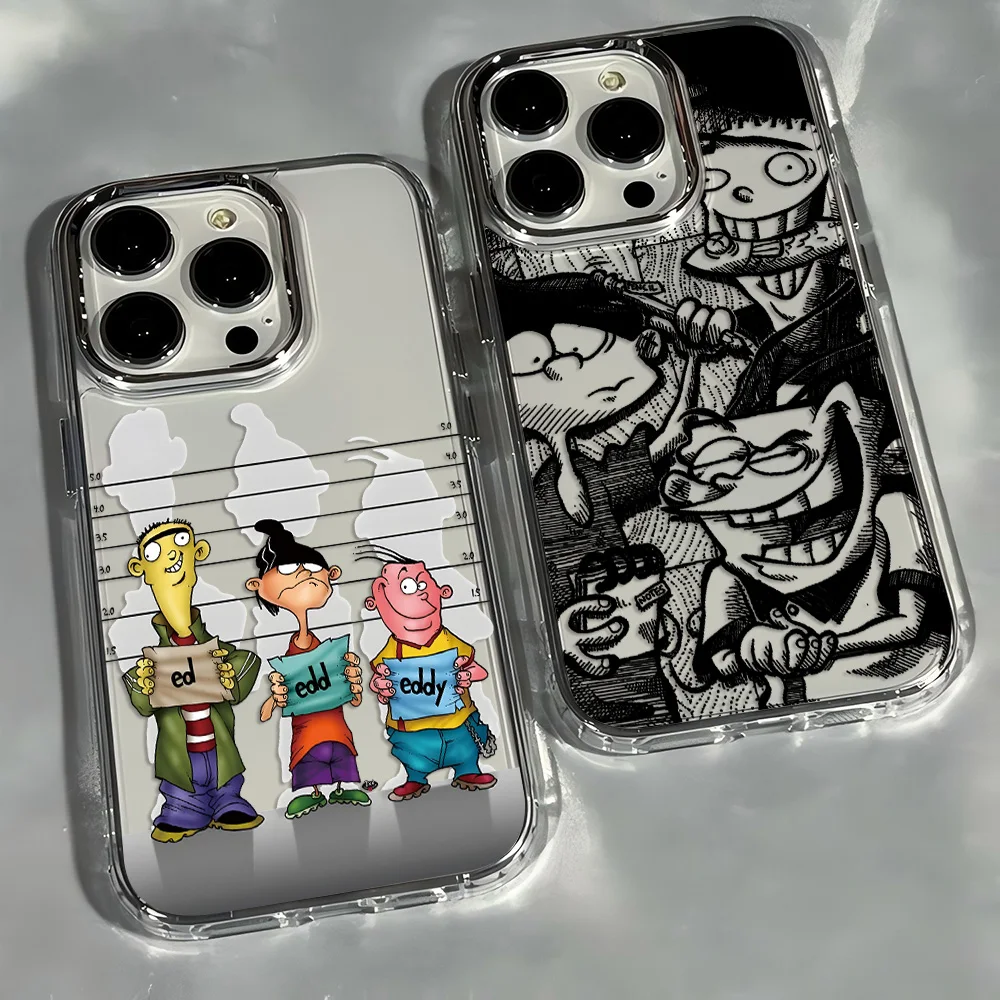 Coque de téléphone dessin animé e-ed Edd N Eddy, étui souple Transparent pour iPhone 17 16e mini Pro Max X XR XSMAX 8 Air Plus