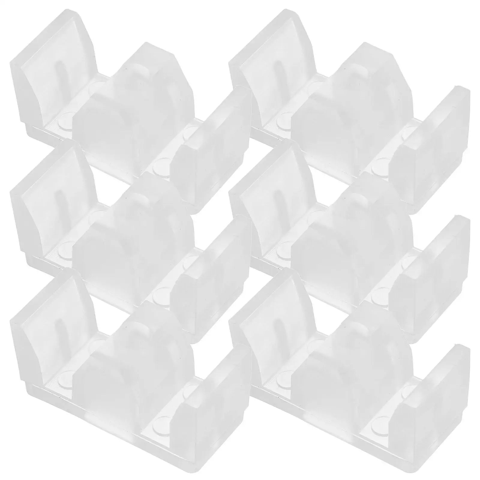 6 Pcs Anti Collision Block Pad for Shower Glass Door Sliding Guide Handles Stopper Bumpers Seal Strip Water Stop Door Bottom