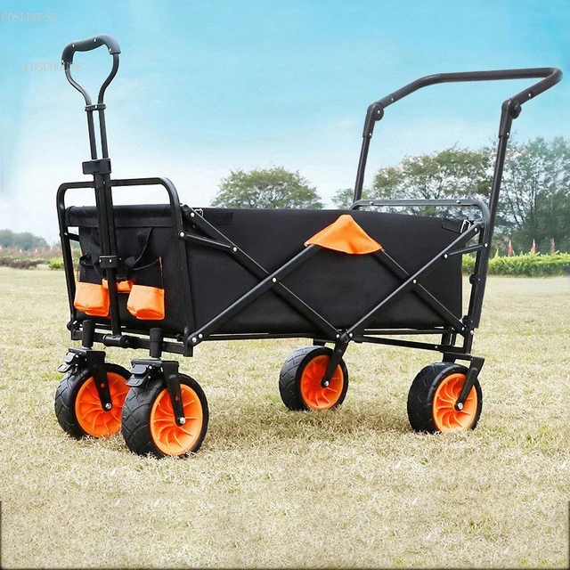 Európai Kerti Kocsik Kültéri Kemping Összecsukható Kocsi Kerekekkel Hordozható Bevásárlókocsik Kertkészletek