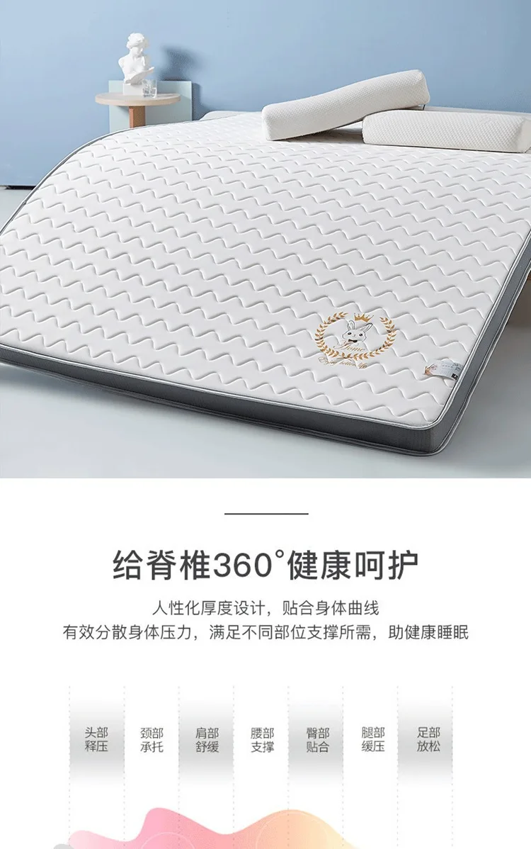 Description Picture 6 of itemHome Thickening Tatami Bedroom Furniture Student Dormitory Bed Mattresses Natural Latex Viscoelastic Elastic Bed Family Pad