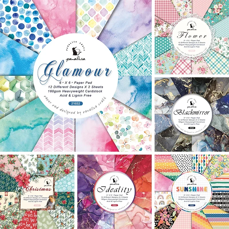 Description Picture 2 of item12 Sheets Various Styles of Decorative Paper Scrapbooking Handbook Diary Beautify Scrapbook Decoration Craft Background Paper