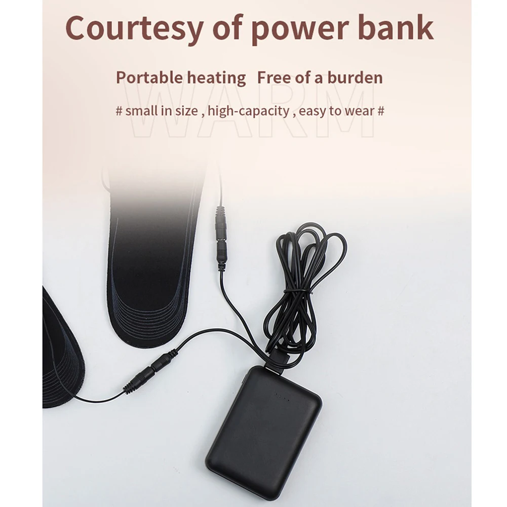 USB Heated Shoe Insoles Unisex Electric Foot Warming Pad Feet Warmer Sock Pad Mat Winter Outdoor Sports Heating Insole Winter