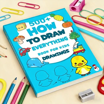 Oltre 200 libri di disegno creativo passo dopo passo |     Carta resistente, materiale per l'apprendimento artistico e la pittura, libro di attività artistiche educative per coltivare la creatività e le abilità motorie, regalo per gli appassionati d'ar