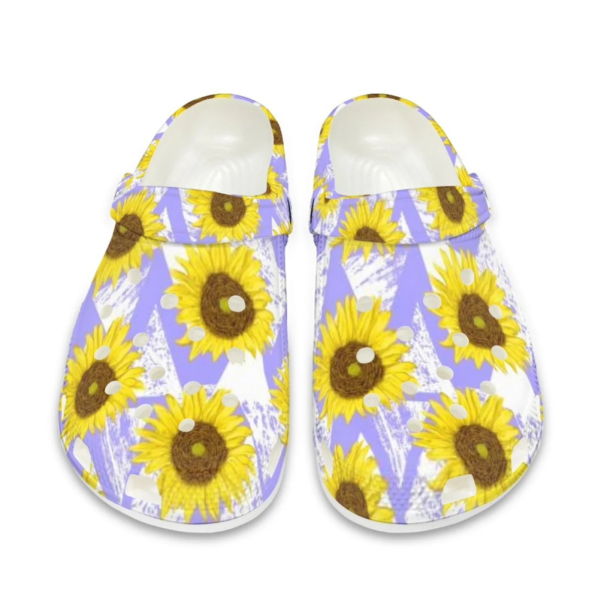 Unisex Beach Sandals Fashion Sunflower Daisy Print Women's Non-slip Outdoor Slippers Breathable Female Casual Slides New