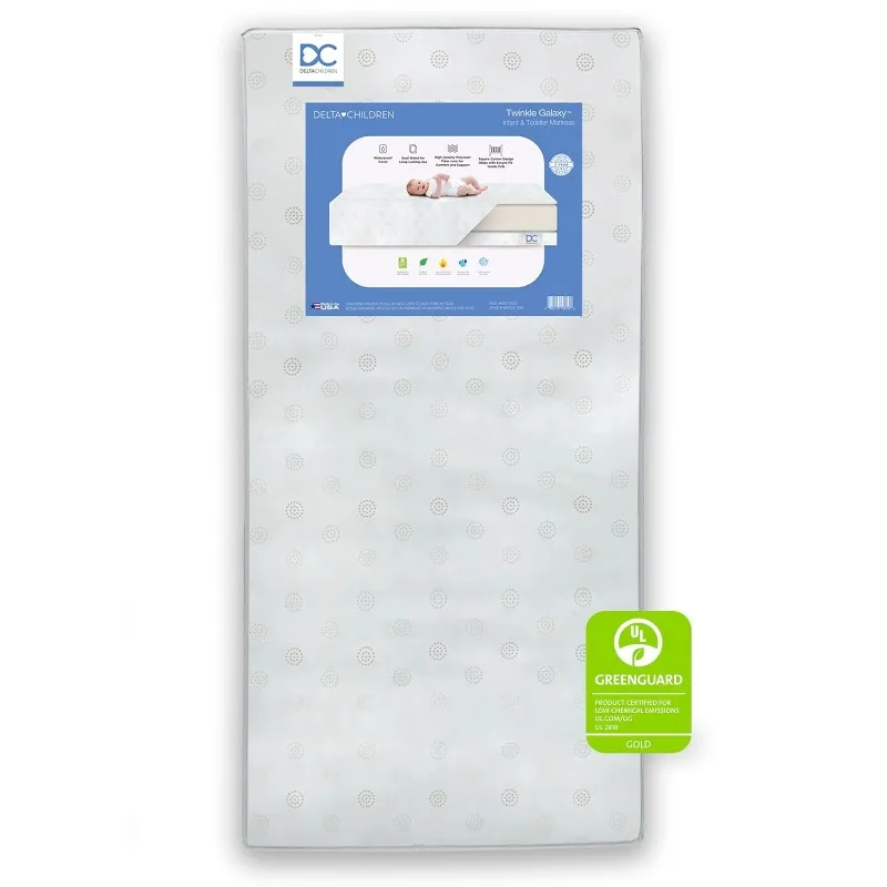 Description Picture 3 of itemDelta Children Twinkle Galaxy Dual Sided Crib and Toddler Mattress - Premium Sustainably Sourced Fiber Core - Waterproof