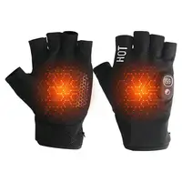 Heated Gloves 2000mAh rechargeable battery  3 Temperature Settings Working Fingerless Mittens Smart wireless Glove Hand Warmers 2