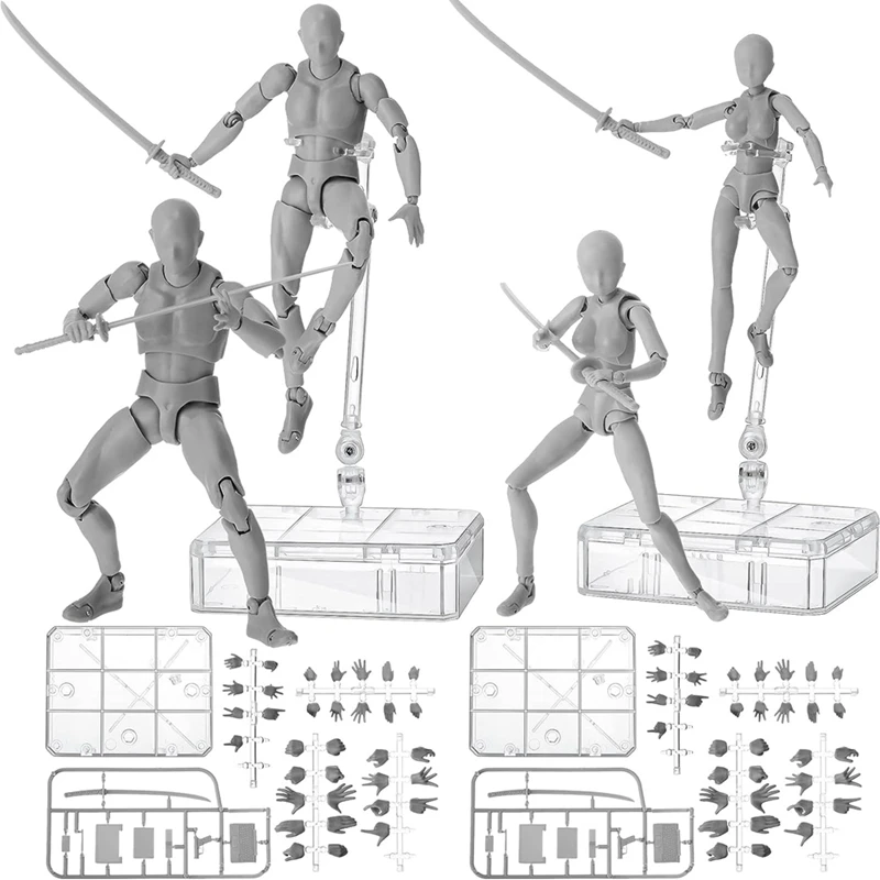 

4 Sets Drawing Action Figures Body Artists Drawing Models Drawing Mannequin Figure