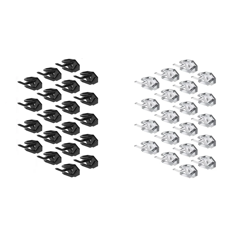 

20PCS Hat Rack For Baseball Minimalist Hat Display Strong Hold Hat Hangers For Wall ,Silver