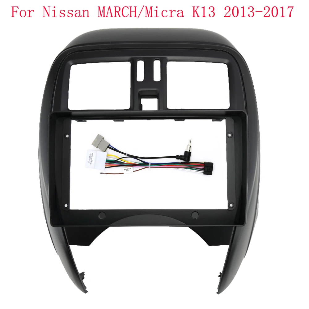 ֻ MARCH/Micra K13 2013-2017 ڵ , ȵ̵ MP5 ÷̾, ̽ г , 2 Din  , Fascia ׷ , 9 ġ