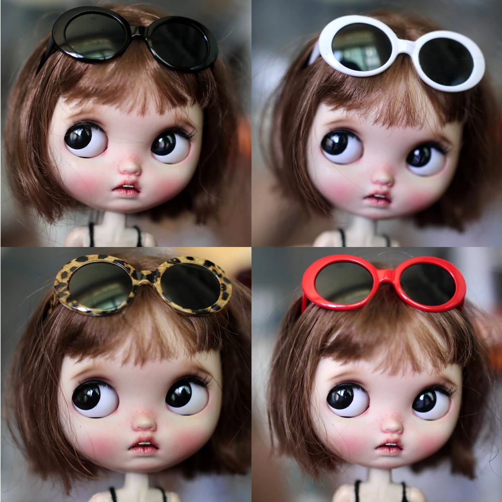 

H01-A032 children handmade toy 1/6 ob24 azone blyth doll accessorycolorful simulation sunglasses 1pcs
