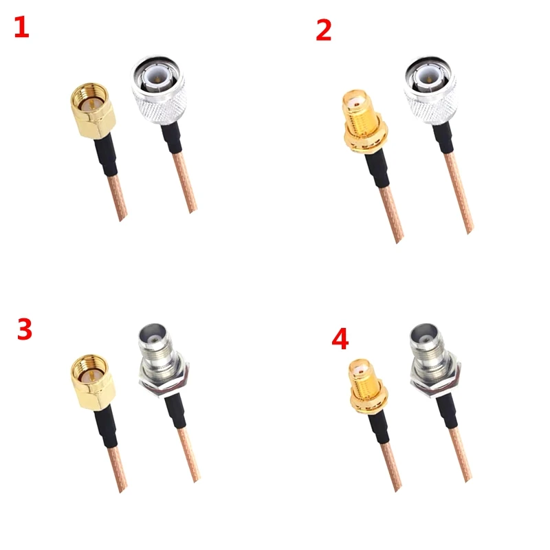 

RG316 Cable TNC To SMA Male Female Connector SMA To TNC Crimp for RG-316 Pigtail Jumper Extension Low Loss 50Ohm Copper Brass