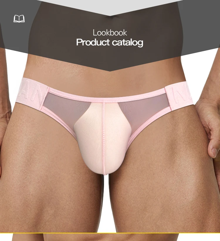 1/2/3PCS New Transparent Man Underwear Thong Nylon Sexy Low Waist Comfortable Fashionable Chinese Style Embossed Belt Underpants_voghion.com