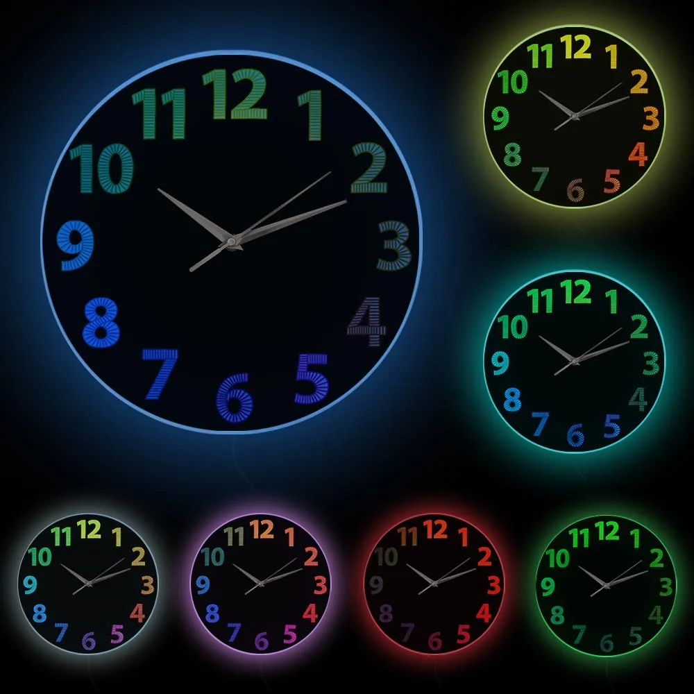 カラフルアートデザイン時計 カラフルアートデザイン時計 Amazon.co.jp: 壁掛け時計カラフル