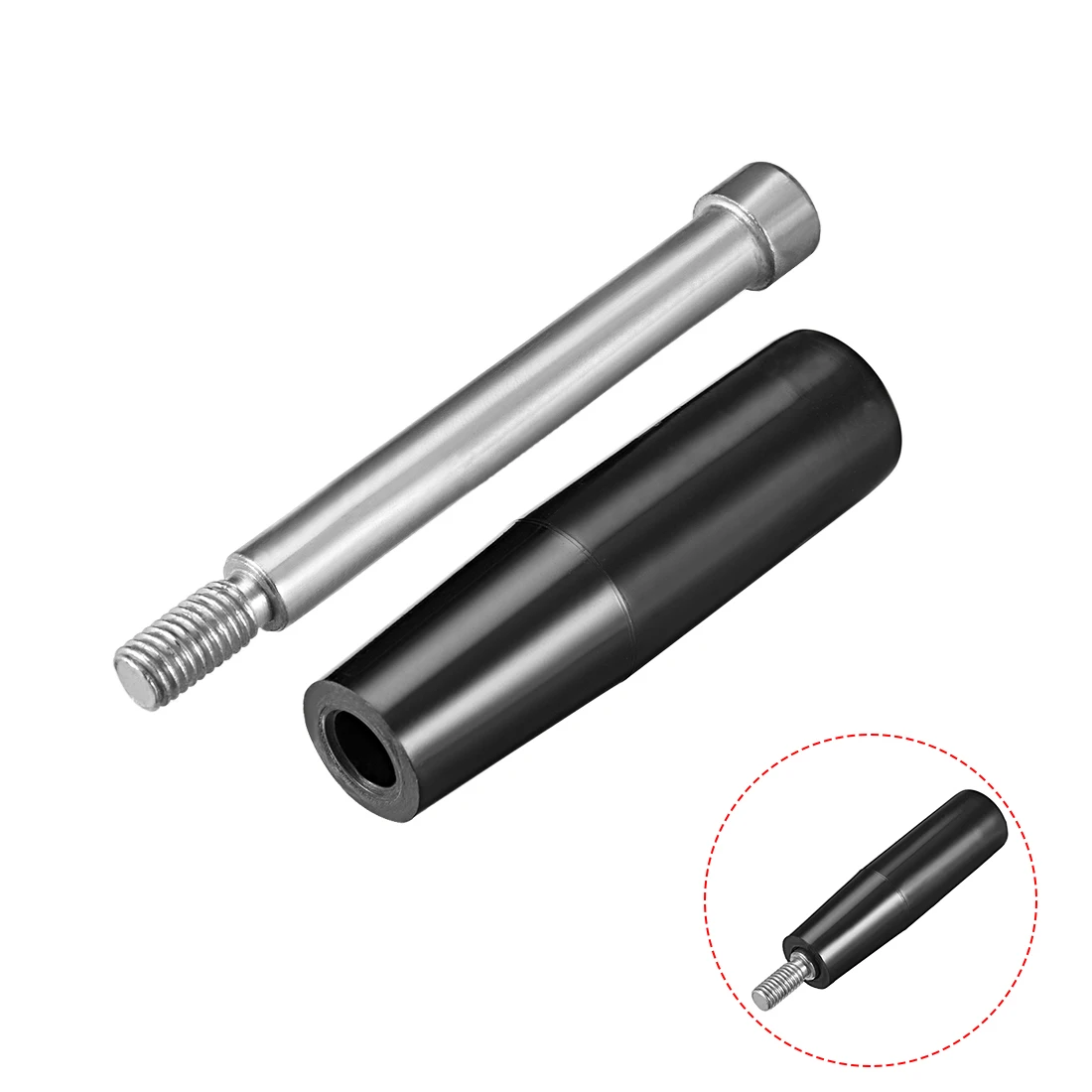 1Pcs M10 M12 Revolving Handle Plastic Metal Knob Male Threaded Stem Handwheel Screw fit for Milling Machine Lathe Grinding 100mm