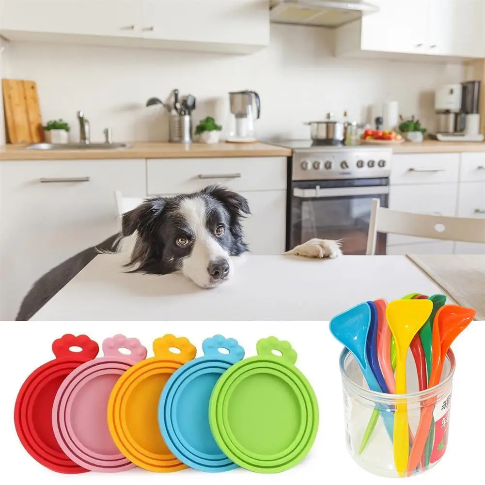 Silicone Canned Lid food cover For Puppy Dog Cat Storage