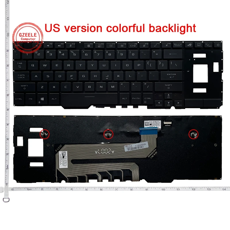 

New US/PO RGB Backlit Laptop Keyboard For ASUS ROG Zephyrus Duo 15"inch GX550L GX550 GX550LXS GX550LWS GX551 GX551Q