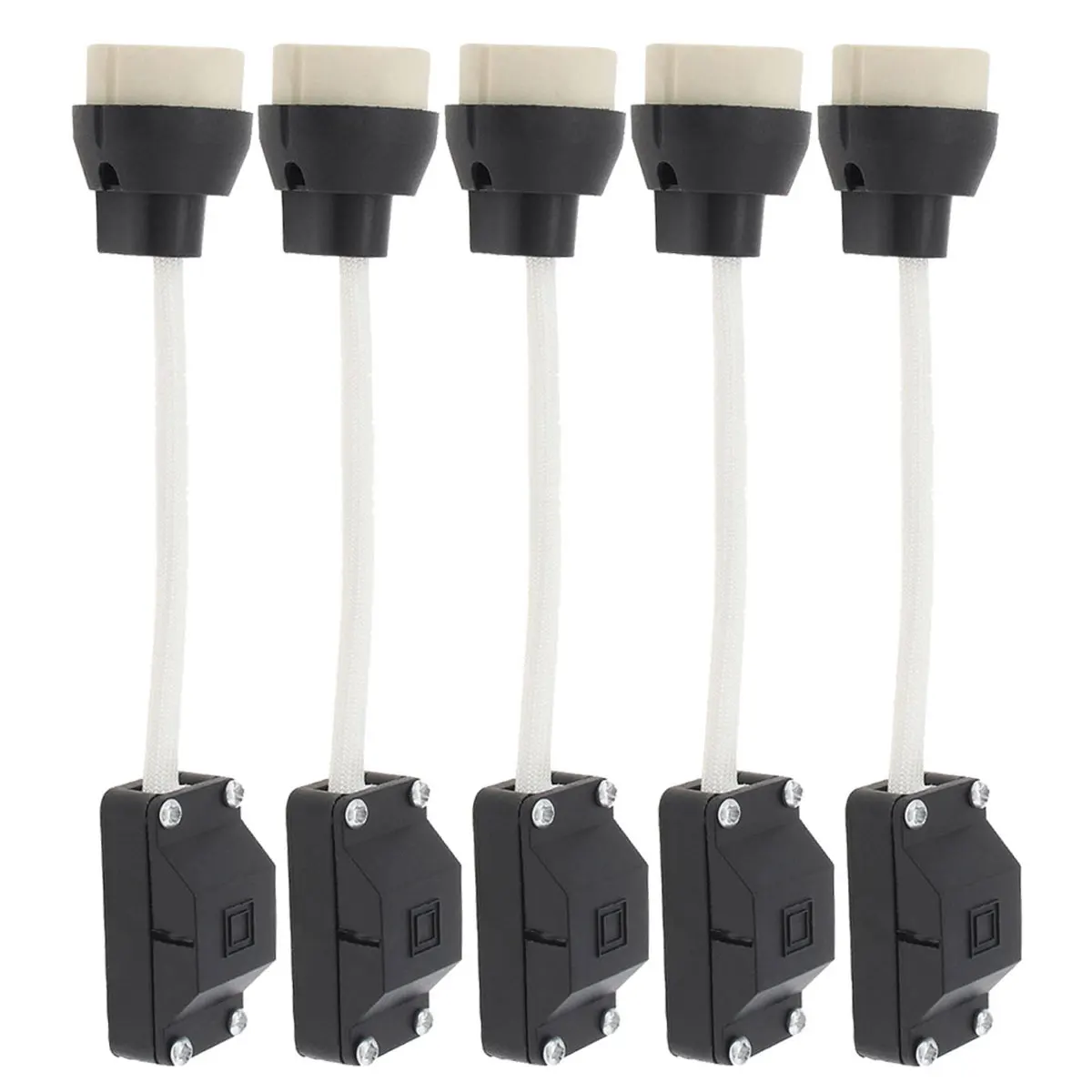 GU10 Lamp Holder Lamp Base Connector for LED Light Bulbs Halogen Bulbs Downlight 5pcs