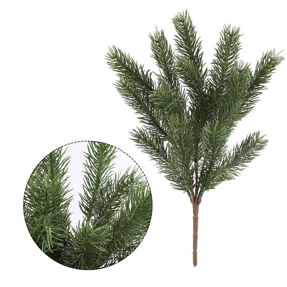 Description Picture 2 of itemArtificial Plants Simulation Christmas Tree Pine Branch Fake Leaf Wreath DIY Xmas Tree Home Decor New Year Ornament