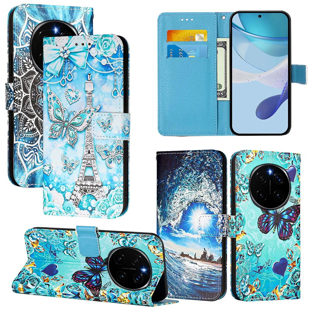 Elegant Shockproof PU Leather Stand Wallet Case