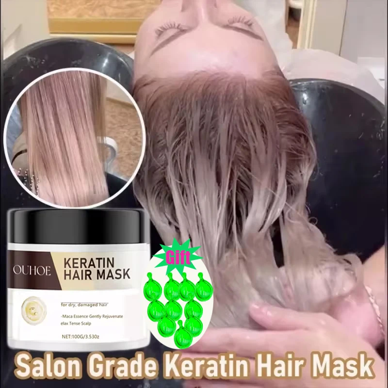 Keratin Magical Hair Mask Repair Damage Frizzy Conditioner Deep Moisturizing Prevent Dryness Restore Soft Smooth Shiny Hair Care