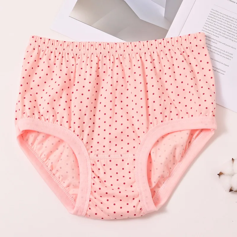 3pcs Pure Cotton Women Panties Large Size High Waist Underwear Briefs Mother Breathable Comfort Panty Plus Size Female Lingeries