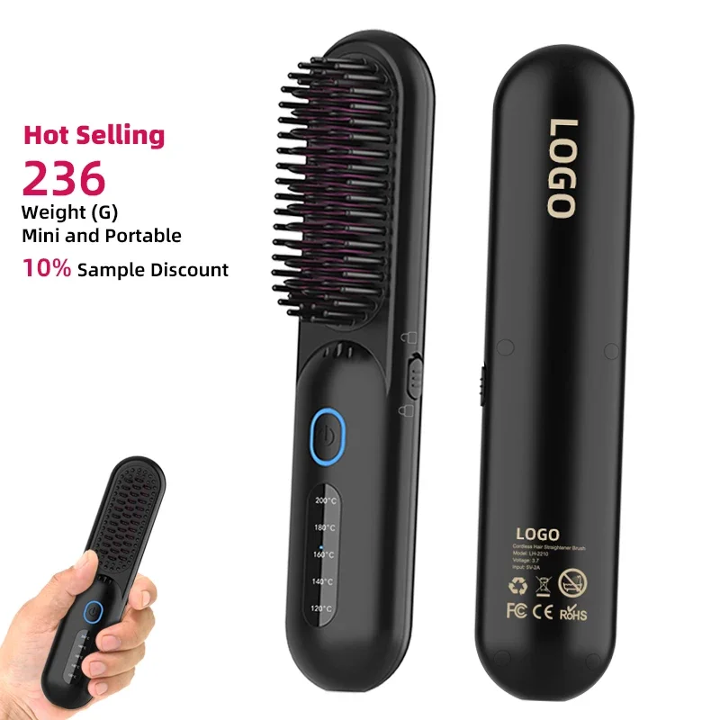 Cordless Suppliers Beard Hair Straightener Comb Brush For Men Ceramic Professional Anion Beard Straightening Comb