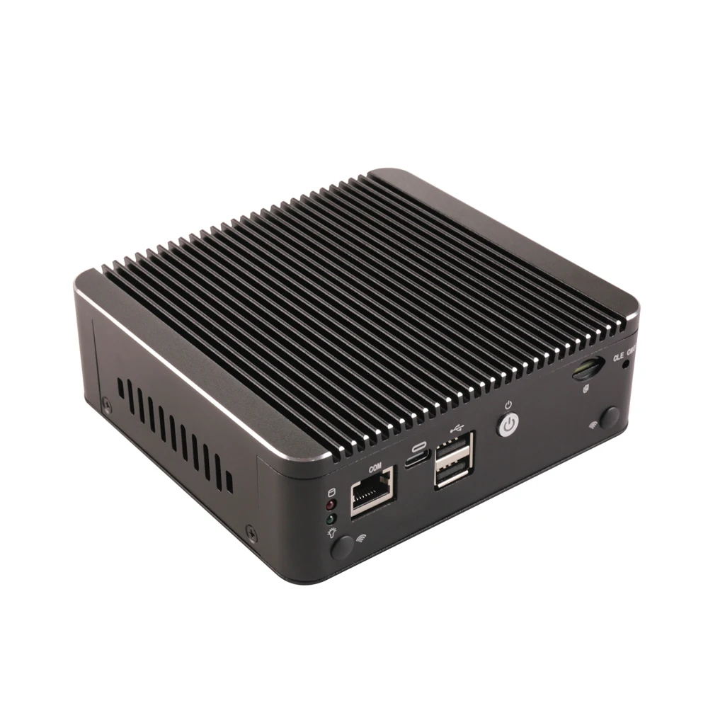 HUNSN Micro Firewall Appliance,Mini PC,PFSense,Mikrotik,OPNsense,N100,RS34,VPN,Router PC,4LAN,HDMI,DP,SIM Slot,Console,Type-C 3