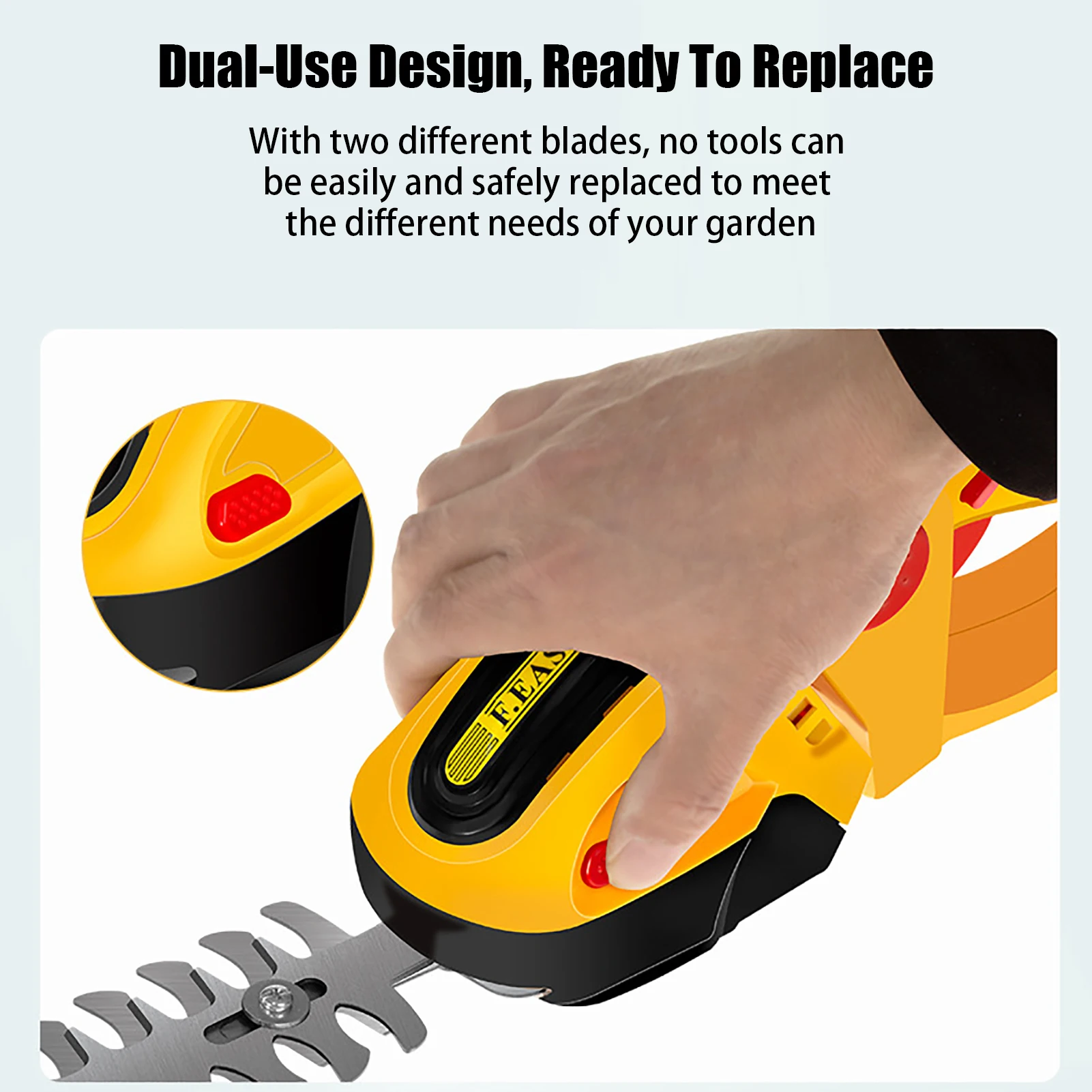 Grass Cutter Cordless Grass Shear Handheld Hedge Trimmer 2in1