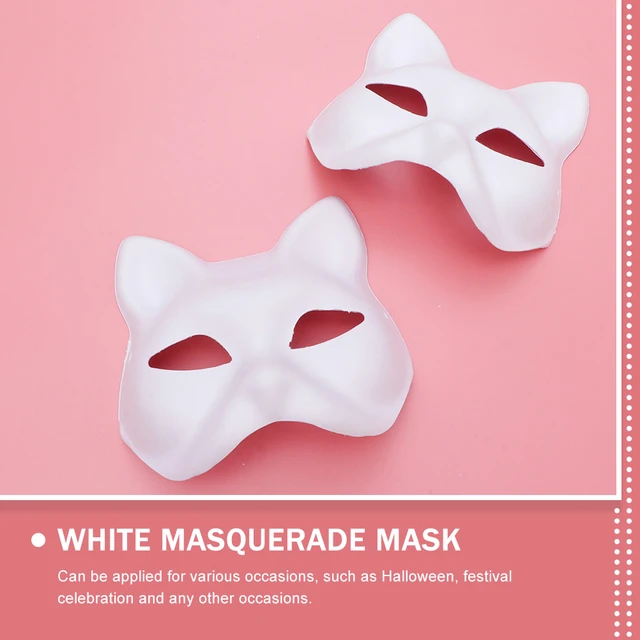 15pcs/lot Cat Mask Diy White Paper Mask Pulp Blank Hand Painted Personality  Creative Free Design Face Mask - Party Masks - AliExpress