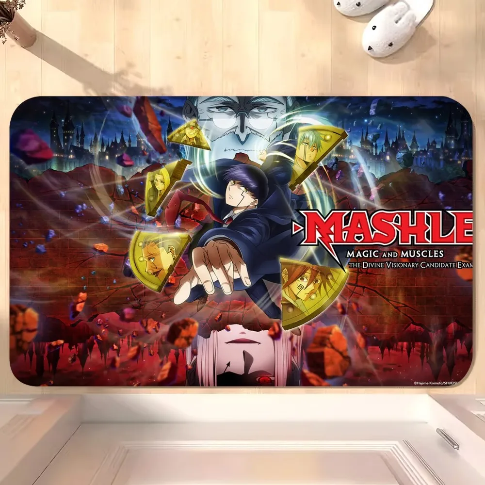 bilibili Anime Mashle Magic and Muscles D Floor Mat Bedroom Kitchen Door Bath House Super Absorbent Foot Non-slip 2