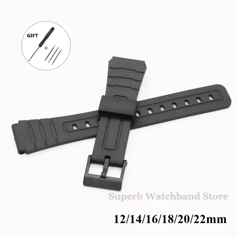 Versatile Silicone Rubber Watch Strap - Multiple Sizes Bracelet Accessory