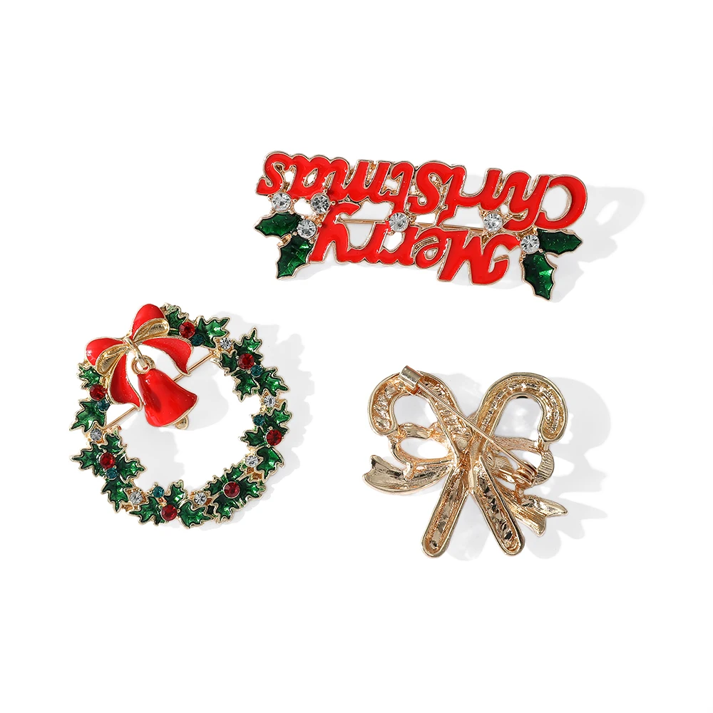 

Christmas Crutch Brooch Hat Backpack Decoration Holiday Party Dinning Table Decoration Alloy Metal Enamel Pins For Home Cosplay