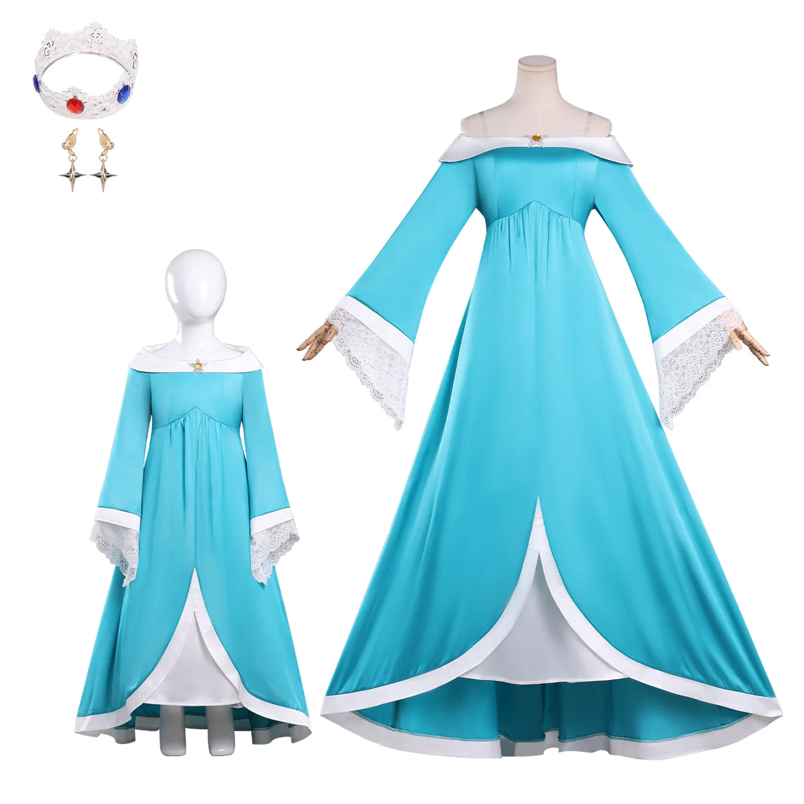 blue dress princess mario Bailey Maxi Dress