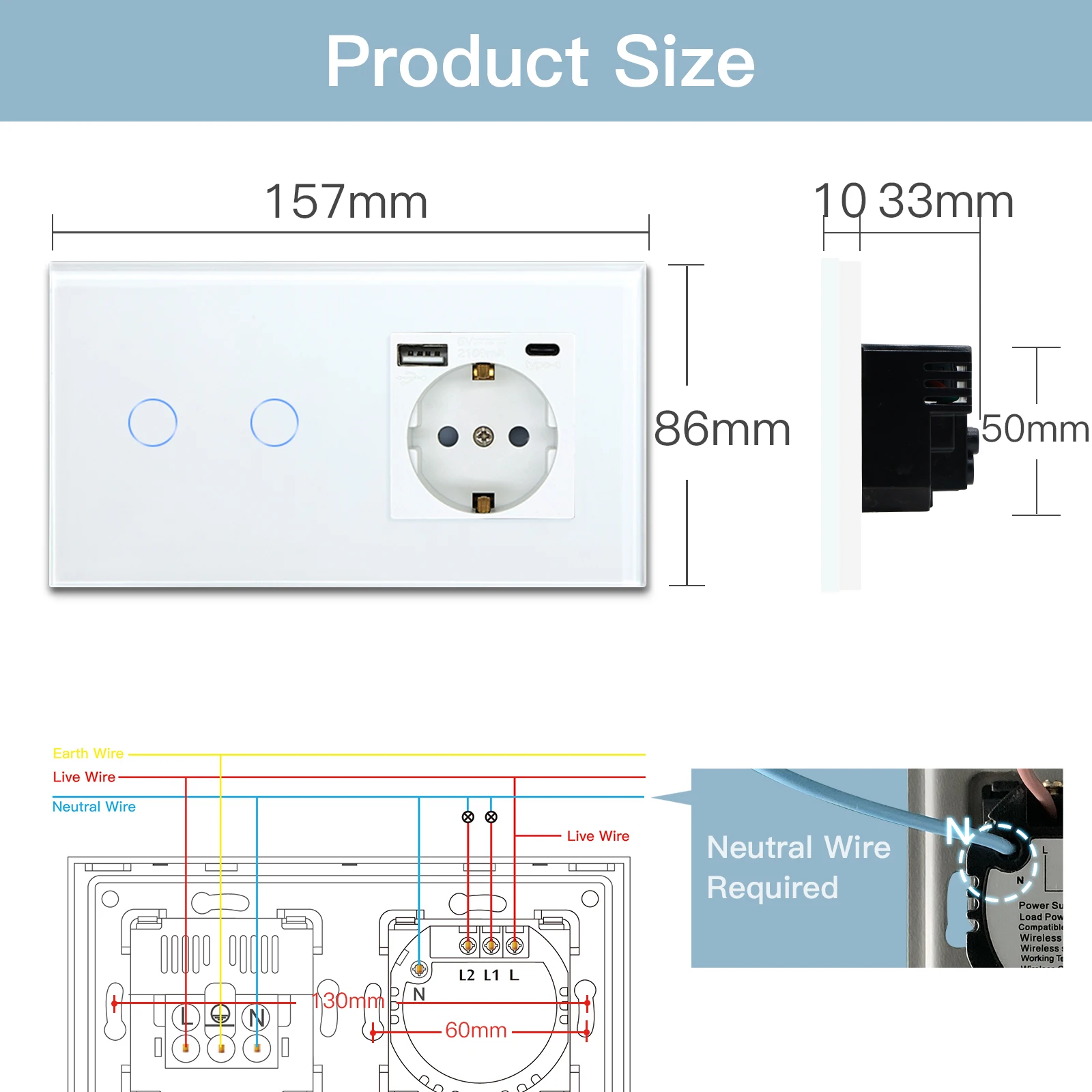 bseed zigbee toque switches sensor parede interruptores luz inteligente tuya alexa padrao ue tomada energia 05
