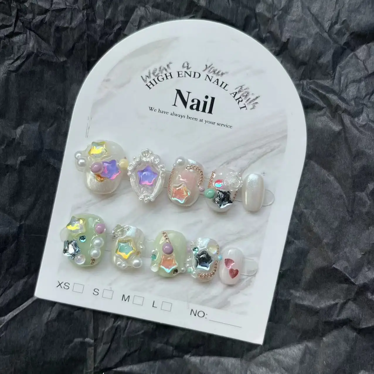 럭셔리 핸드메이드 프레스 네일 짧은 풀 커버 가짜 네일 팁, 바로크 반짝이 아크릴 프레스, 인공 가짜 팁 프레스 아트