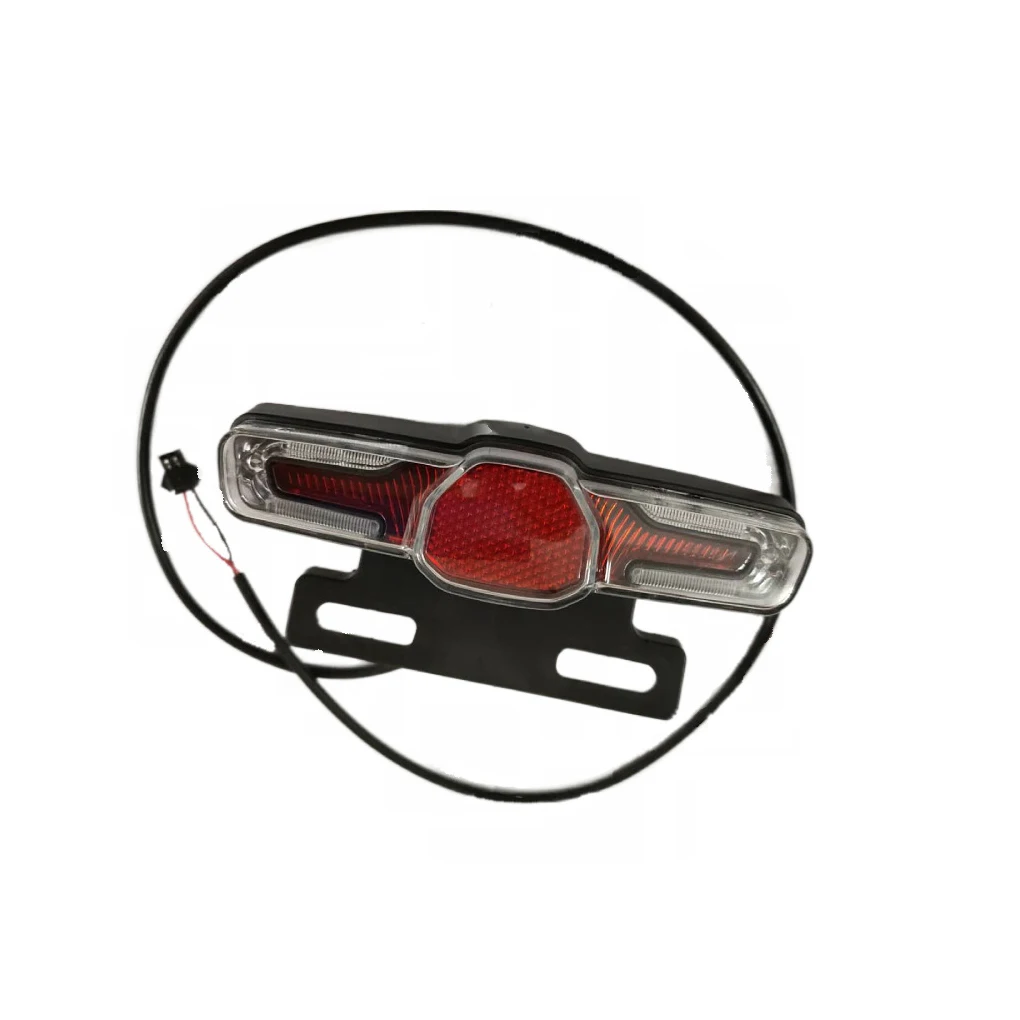 

Electric Bike LED Safety Warning Taillight Ebike Brake Rear Night Ridding Light Signal for Bicycles Parts Accessories