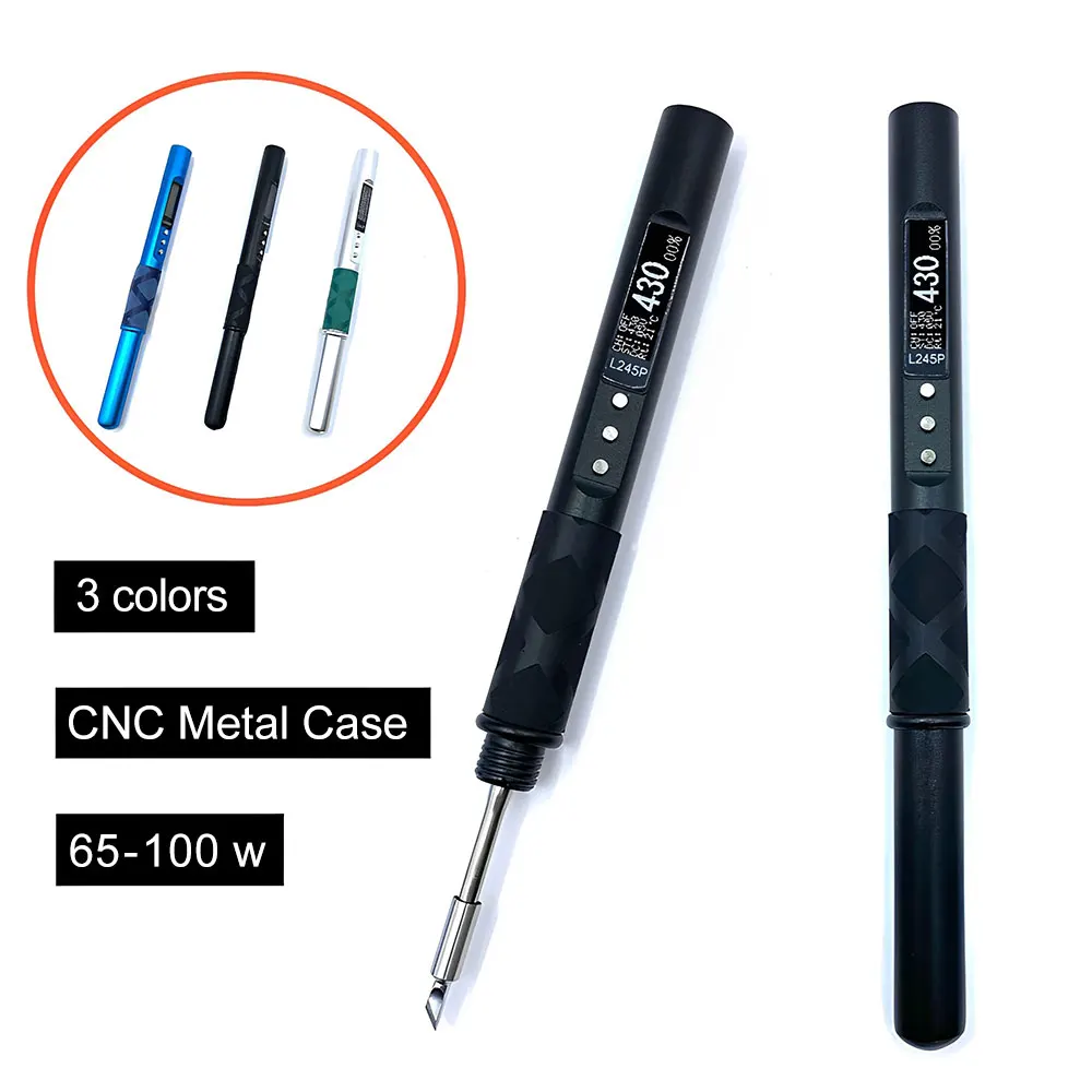 L245 Soldering Iron PD 65W DC 90-150W Pocket-size Smart Programmable Welding Iron Station Kit Fast Internal Heating OLED Display