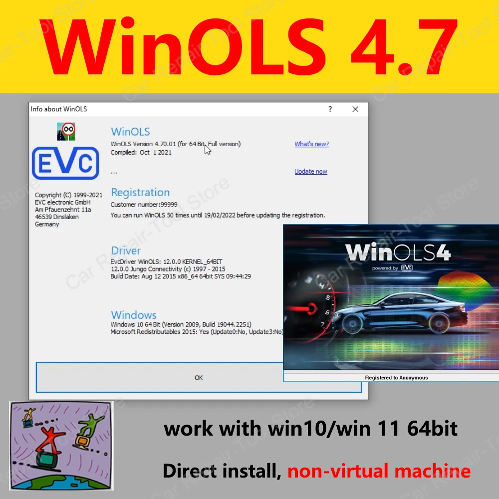 

Winols 4.7 Last Version Working on Windows10 win11 2022 Hot Sale No Need Vmware Multi-language Freeshipping Installation Video