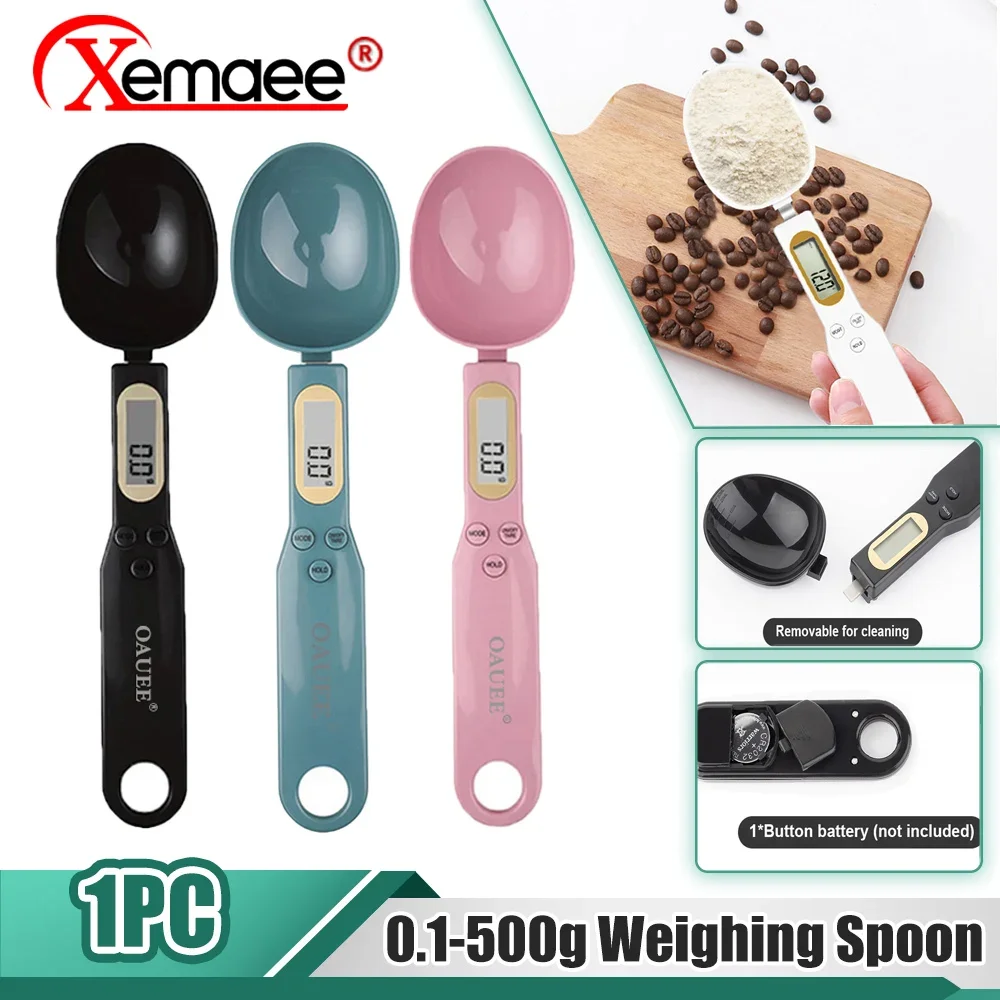 Weight Measuring Spoon LCD Electronic Kitchen Scale 500g 0.1g Measuring Food Spoon Scale Mini Kitchen Tool for Milk Coffee Scale