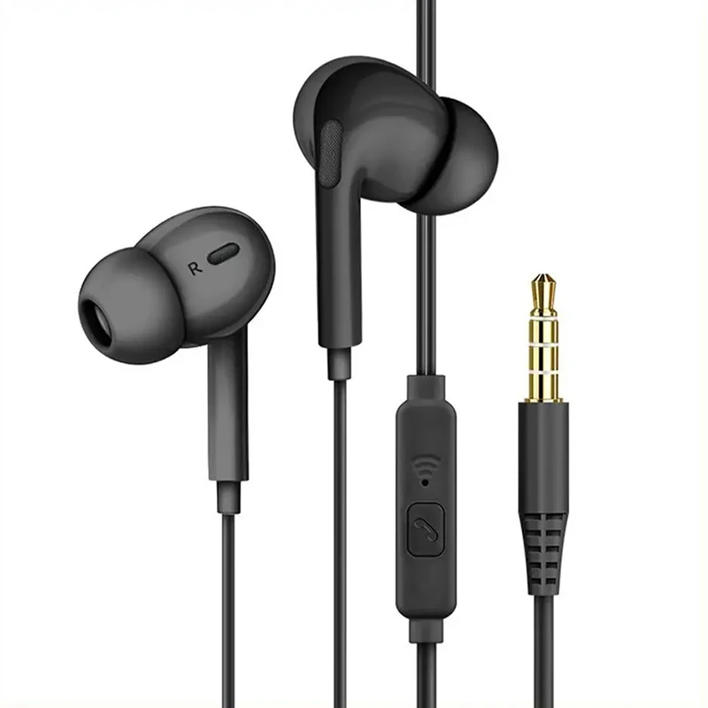 Universal Earphone 3.5mm Jack Wired Headphones With Microphone HiFi Stereo Earbuds Sports Headsets For Xiaomi Samsung Redmi Oppo | wired earphones,wired headphones